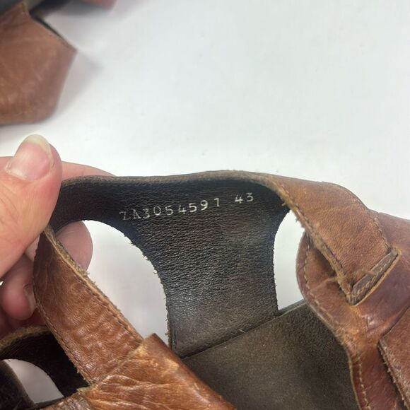 Mephisto Sam Brown Leather Men's Sandals - Picture 15 of 15